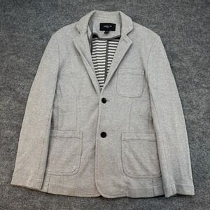 Porter & Ash Blazer Mens M Gray Knit Casual Cotton Sport Coat Two Button Up